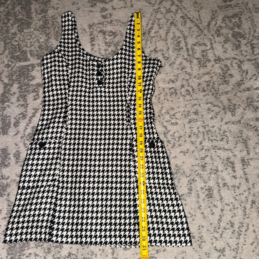 Vintage Wet Seal 90s Black/White Houndstooth “Clueless” Mini Dress Medium - Picture 7 of 7